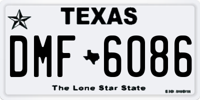 TX license plate DMF6086