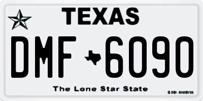 TX license plate DMF6090