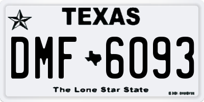 TX license plate DMF6093