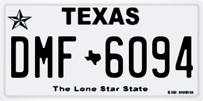 TX license plate DMF6094