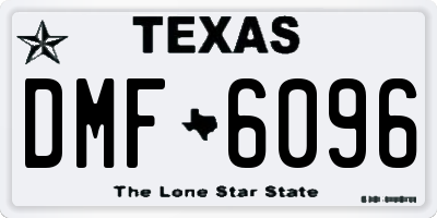 TX license plate DMF6096