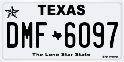 TX license plate DMF6097
