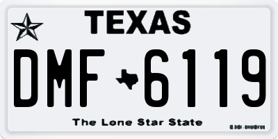 TX license plate DMF6119