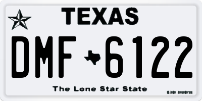 TX license plate DMF6122