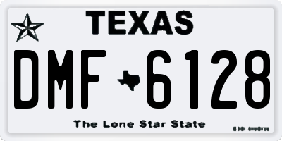 TX license plate DMF6128