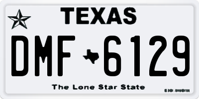 TX license plate DMF6129