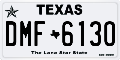 TX license plate DMF6130