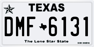 TX license plate DMF6131