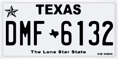 TX license plate DMF6132