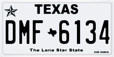 TX license plate DMF6134
