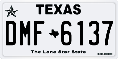TX license plate DMF6137