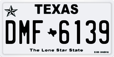 TX license plate DMF6139