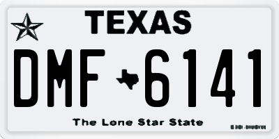 TX license plate DMF6141