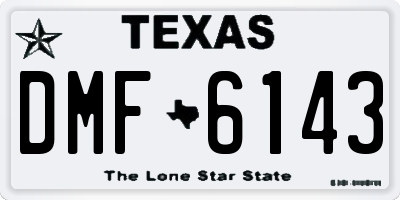 TX license plate DMF6143