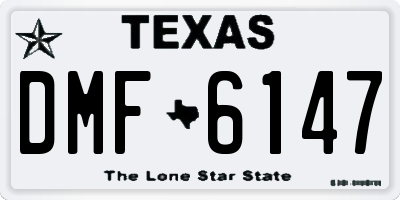 TX license plate DMF6147