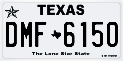 TX license plate DMF6150