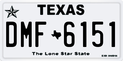 TX license plate DMF6151