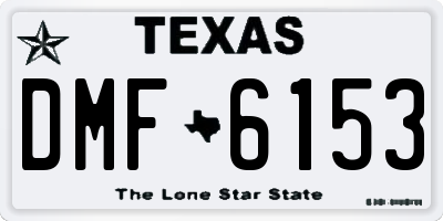 TX license plate DMF6153