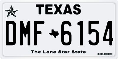 TX license plate DMF6154