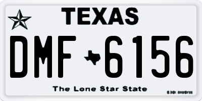 TX license plate DMF6156