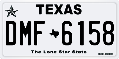 TX license plate DMF6158