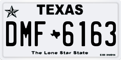TX license plate DMF6163