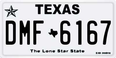TX license plate DMF6167