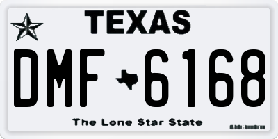 TX license plate DMF6168