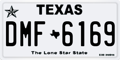 TX license plate DMF6169