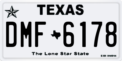 TX license plate DMF6178