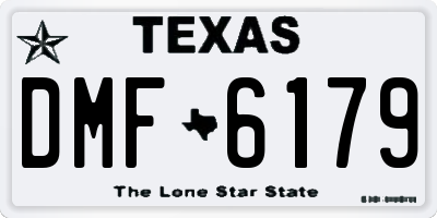 TX license plate DMF6179