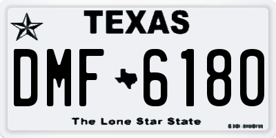 TX license plate DMF6180