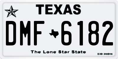 TX license plate DMF6182