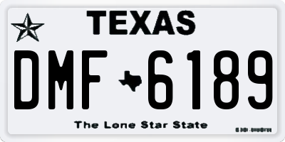 TX license plate DMF6189