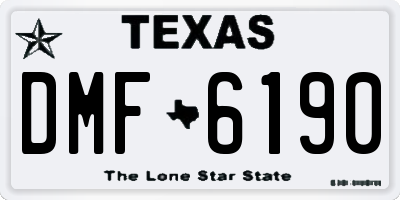 TX license plate DMF6190