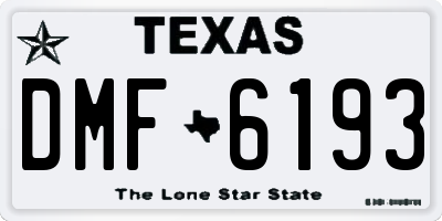 TX license plate DMF6193