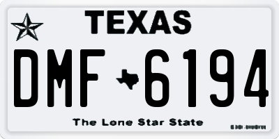 TX license plate DMF6194