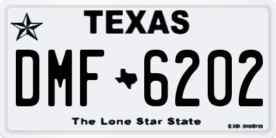 TX license plate DMF6202