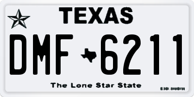 TX license plate DMF6211