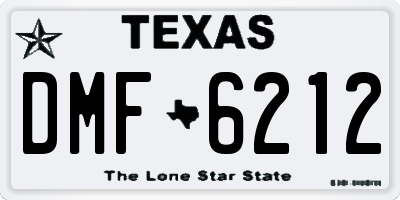 TX license plate DMF6212