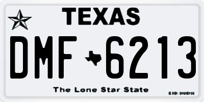 TX license plate DMF6213