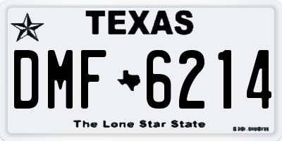 TX license plate DMF6214