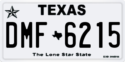 TX license plate DMF6215