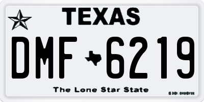 TX license plate DMF6219