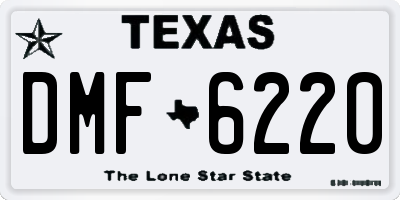 TX license plate DMF6220