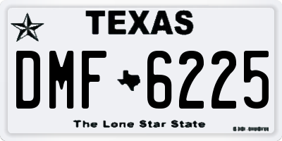 TX license plate DMF6225