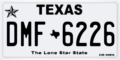 TX license plate DMF6226