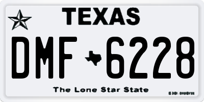 TX license plate DMF6228