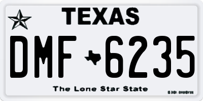 TX license plate DMF6235