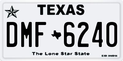TX license plate DMF6240